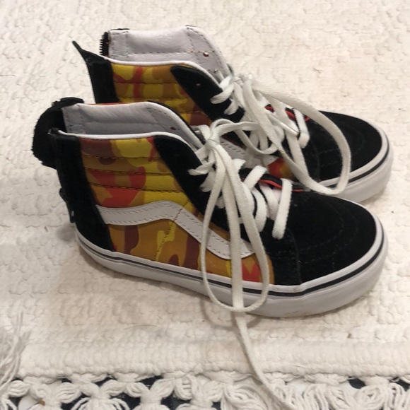 Vans Other - Little kids vans. High top, orange camo.